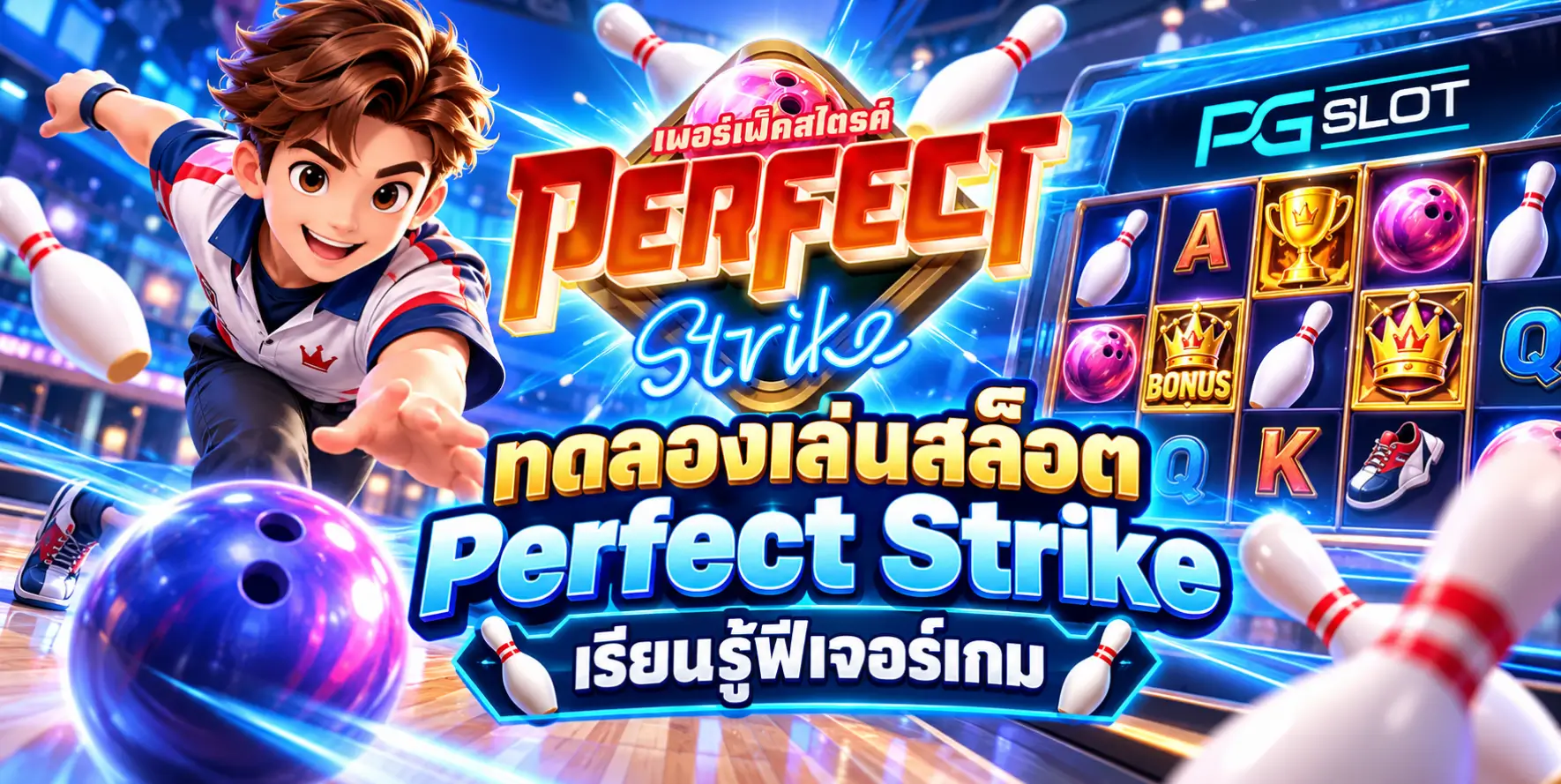 เครดิตฟรีล่าสุด แจกจริงทุกวัน ถอนได้จริง - PGSLOT 3 ทดลองเล่นสล็อต Perfect Strike